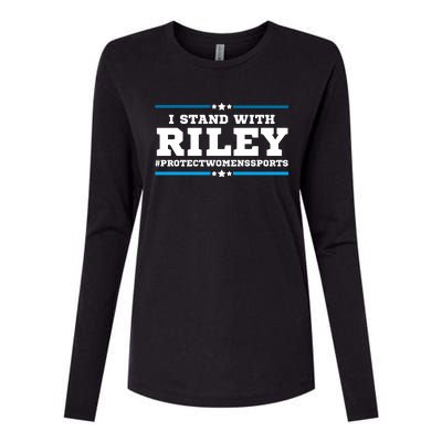 I Stand With Riley Gaines #ProtectWomensSports Womens Cotton Relaxed Long Sleeve T-Shirt