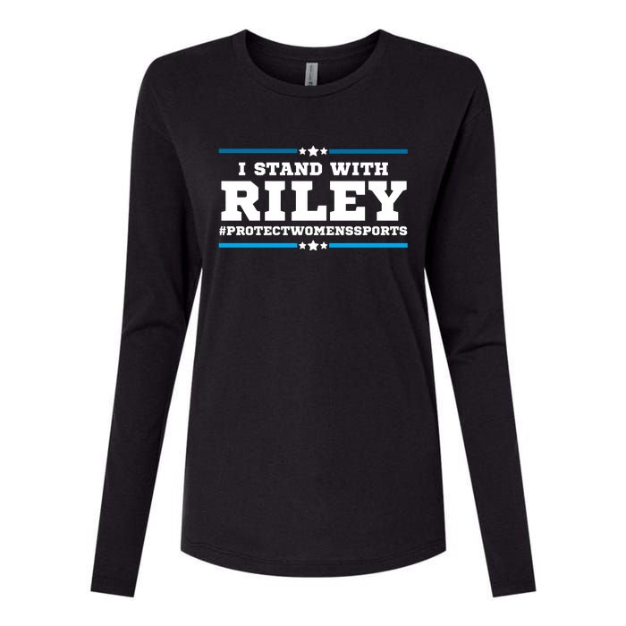 I Stand With Riley Gaines #ProtectWomensSports Womens Cotton Relaxed Long Sleeve T-Shirt