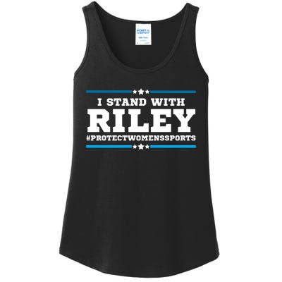 I Stand With Riley Gaines #ProtectWomensSports Ladies Essential Tank