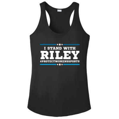 I Stand With Riley Gaines #ProtectWomensSports Ladies PosiCharge Competitor Racerback Tank