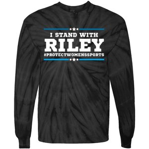 I Stand With Riley Gaines #ProtectWomensSports Tie-Dye Long Sleeve Shirt