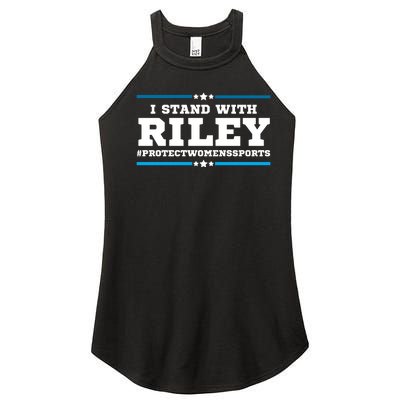 I Stand With Riley Gaines #ProtectWomensSports Women's Perfect Tri Rocker Tank