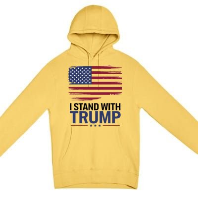 I Stand With Trump Trump For President Trump Vance 2024 Cool Gift Premium Pullover Hoodie