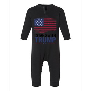 I Stand With Trump Trump For President Trump Vance 2024 Cool Gift Infant Fleece One Piece