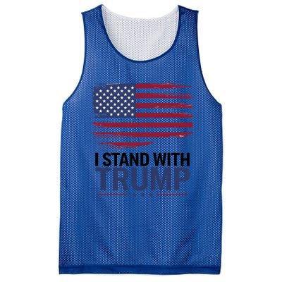 I Stand With Trump Trump For President Trump Vance 2024 Cool Gift Mesh Reversible Basketball Jersey Tank