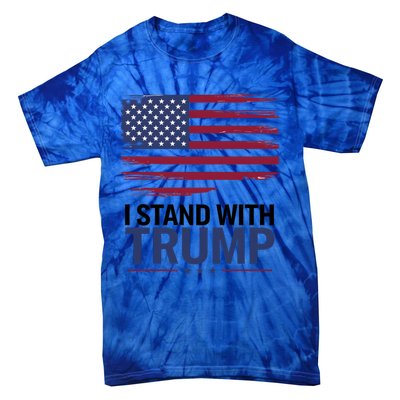 I Stand With Trump Trump For President Trump Vance 2024 Cool Gift Tie-Dye T-Shirt