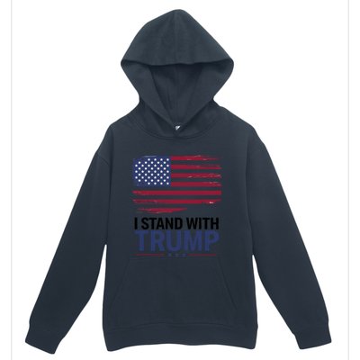 I Stand With Trump Trump For President Trump Vance 2024 Cool Gift Urban Pullover Hoodie