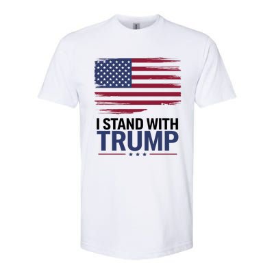 I Stand With Trump Trump For President Trump Vance 2024 Cool Gift Softstyle CVC T-Shirt