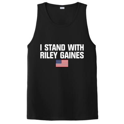 I Stand With Riley Gaines | US Swimmer | Save Women's Sports | American Flag PosiCharge Competitor Tank