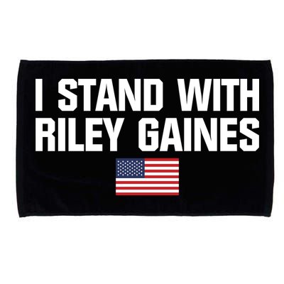 I Stand With Riley Gaines | US Swimmer | Save Women's Sports | American Flag Microfiber Hand Towel