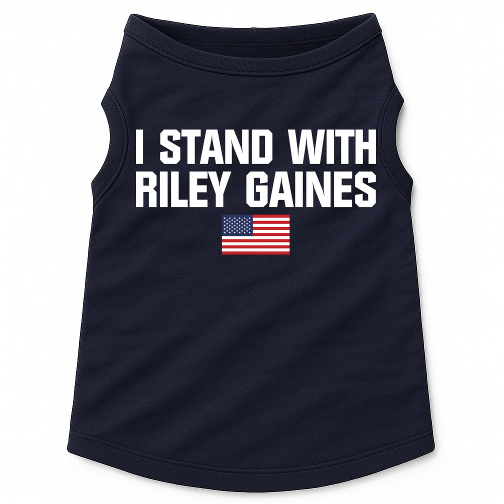 I Stand With Riley Gaines | US Swimmer | Save Women's Sports | American Flag Doggie Tank