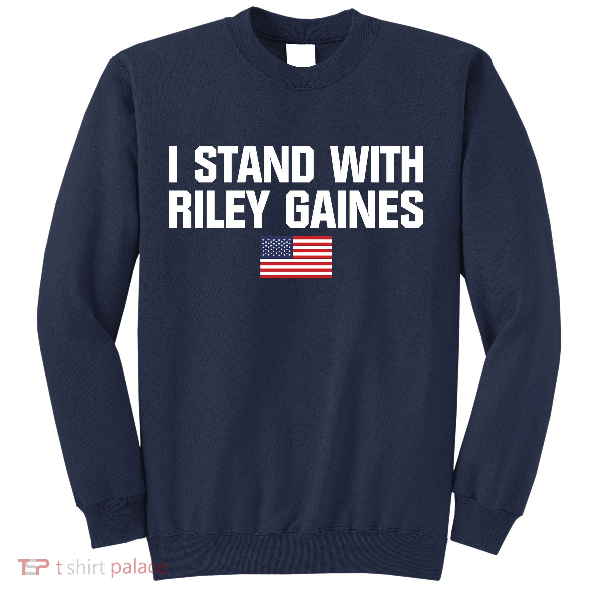 I Stand With Riley Gaines | US Swimmer | Save Women's Sports | American Flag Sweatshirt