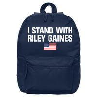 I Stand With Riley Gaines | US Swimmer | Save Women's Sports | American Flag 16 in Basic Backpack