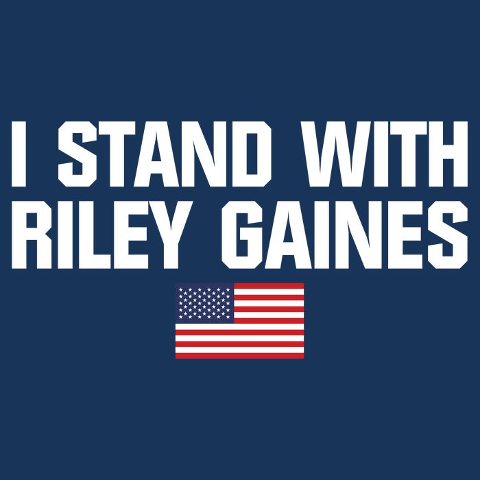 I Stand With Riley Gaines | US Swimmer | Save Women's Sports | American Flag 16 in Basic Backpack