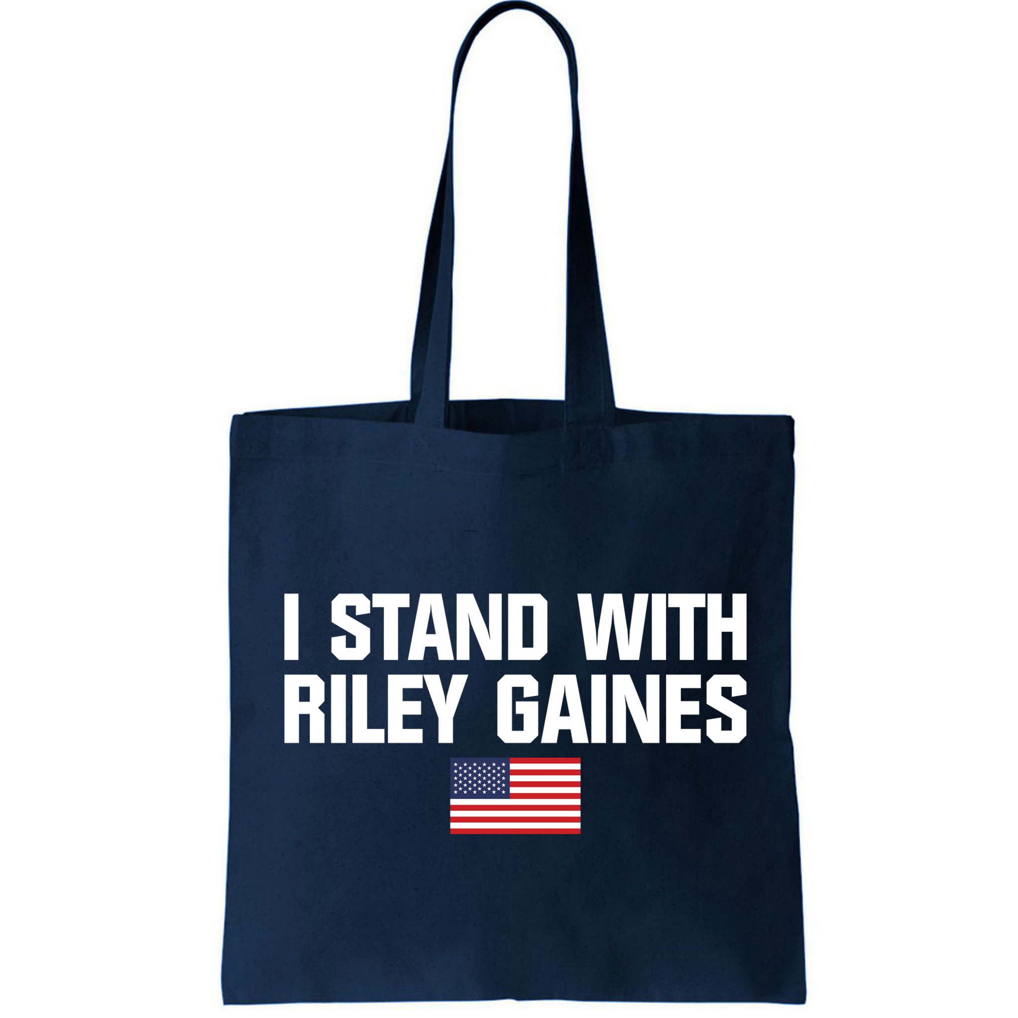 I Stand With Riley Gaines | US Swimmer | Save Women's Sports | American Flag Bag