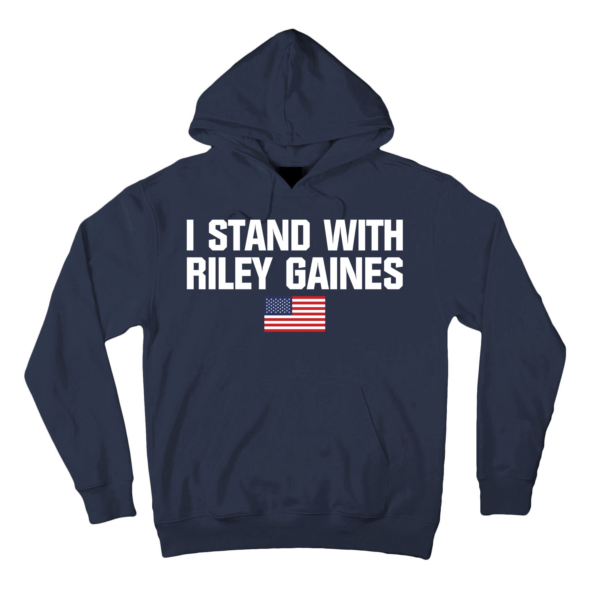 I Stand With Riley Gaines | US Swimmer | Save Women's Sports | American Flag Tall Hoodie