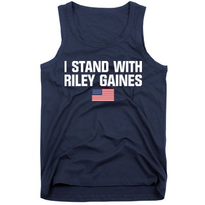 I Stand With Riley Gaines | US Swimmer | Save Women's Sports | American Flag Tank Top