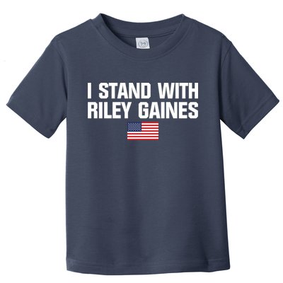 I Stand With Riley Gaines | US Swimmer | Save Women's Sports | American Flag Toddler T-Shirt