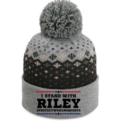 I Stand With Riley Gaines #ProtectWomensSports The Baniff Cuffed Pom Beanie