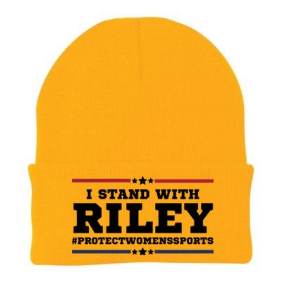 I Stand With Riley Gaines #ProtectWomensSports Knit Cap Winter Beanie