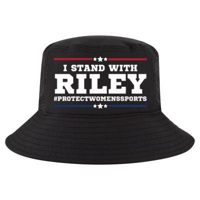 I Stand With Riley Gaines #ProtectWomensSports Cool Comfort Performance Bucket Hat