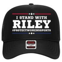 I Stand With Riley Gaines #ProtectWomensSports High Crown Mesh Back Trucker Hat