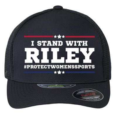 I Stand With Riley Gaines #ProtectWomensSports Flexfit Unipanel Trucker Cap