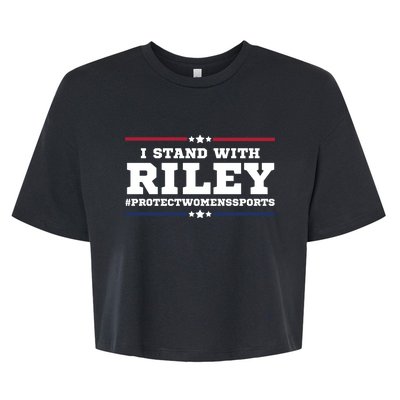 I Stand With Riley Gaines #ProtectWomensSports Bella+Canvas Jersey Crop Tee