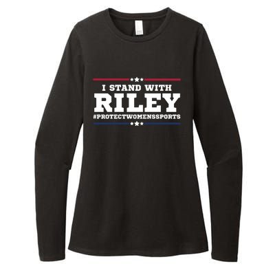 I Stand With Riley Gaines #ProtectWomensSports Womens CVC Long Sleeve Shirt