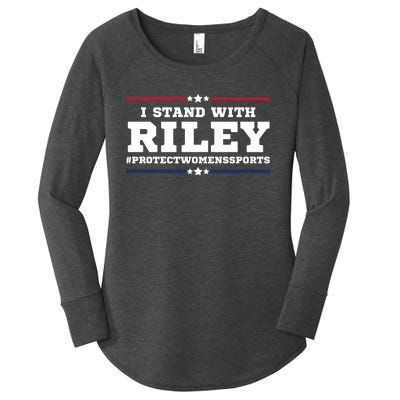 I Stand With Riley Gaines #ProtectWomensSports Women's Perfect Tri Tunic Long Sleeve Shirt