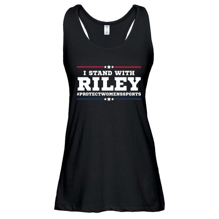 I Stand With Riley Gaines #ProtectWomensSports Ladies Essential Flowy Tank