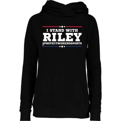 I Stand With Riley Gaines #ProtectWomensSports Womens Funnel Neck Pullover Hood