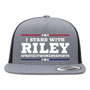 I Stand With Riley Gaines #ProtectWomensSports Flat Bill Trucker Hat