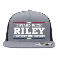 I Stand With Riley Gaines #ProtectWomensSports Flat Bill Trucker Hat