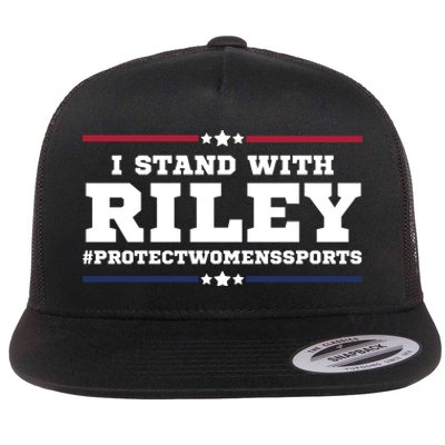 I Stand With Riley Gaines #ProtectWomensSports Flat Bill Trucker Hat