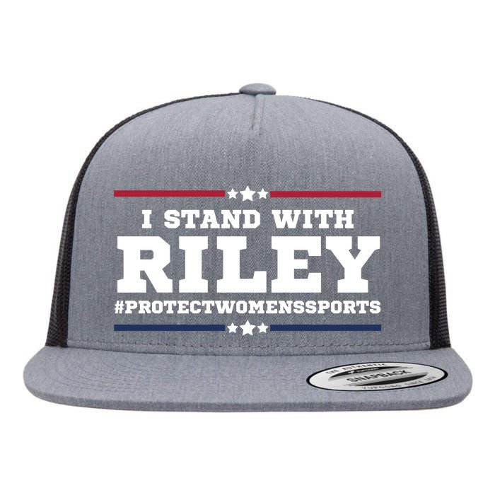 I Stand With Riley Gaines #ProtectWomensSports Flat Bill Trucker Hat