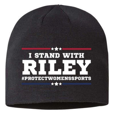 I Stand With Riley Gaines #ProtectWomensSports Sustainable Beanie