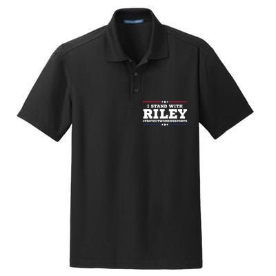 I Stand With Riley Gaines #ProtectWomensSports Dry Zone Grid Polo