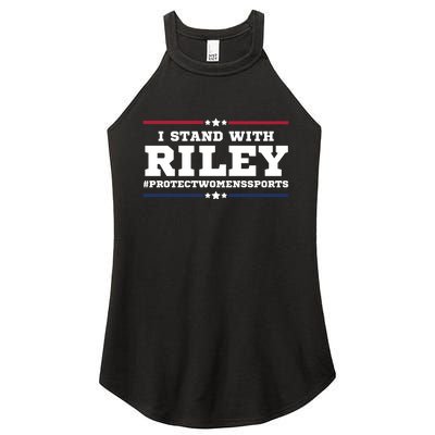 I Stand With Riley Gaines #ProtectWomensSports Women's Perfect Tri Rocker Tank