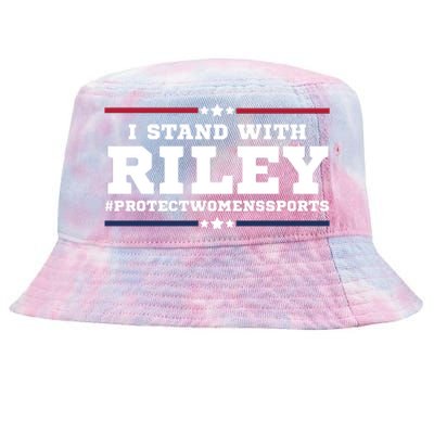 I Stand With Riley Gaines #ProtectWomensSports Tie-Dyed Bucket Hat