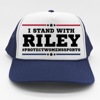 I Stand With Riley Gaines #ProtectWomensSports Trucker Hat