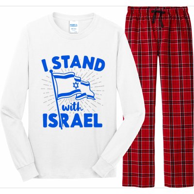 I Stand With Israel Flag Jewish Freedom Solidarity Long Sleeve Pajama Set