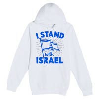 I Stand With Israel Flag Jewish Freedom Solidarity Premium Pullover Hoodie