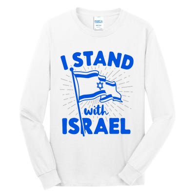 I Stand With Israel Flag Jewish Freedom Solidarity Tall Long Sleeve T-Shirt