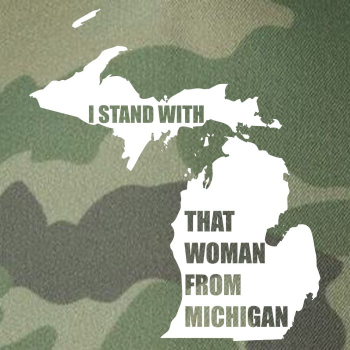 I Stand With That Woman From Michigan Legacy Tie Dye Trucker Hat