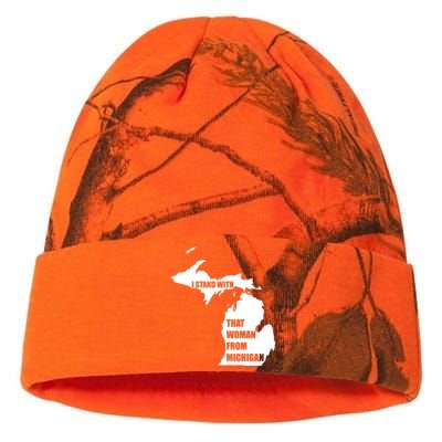 I Stand With That Woman From Michigan Kati Licensed 12" Camo Beanie