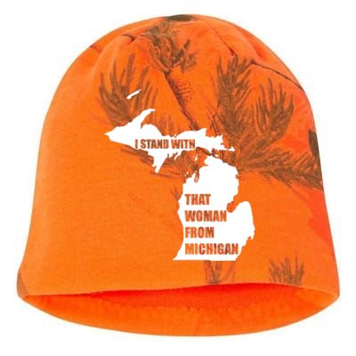 I Stand With That Woman From Michigan Kati - Camo Knit Beanie