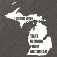 I Stand With That Woman From Michigan Cotton Canvas Backpack