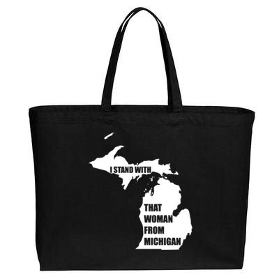 I Stand With That Woman From Michigan Cotton Canvas Jumbo Tote