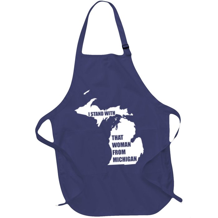 I Stand With That Woman From Michigan Full-Length Apron With Pockets